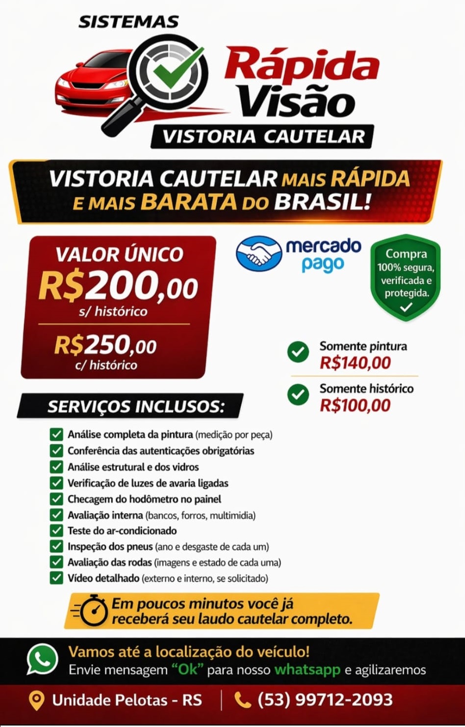 Vistoria cautelar estrutural com histórico documental